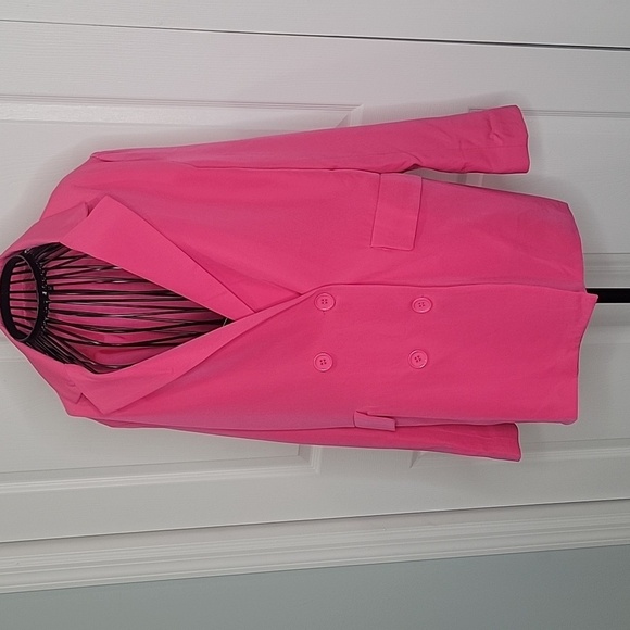 FORE Hot Pink Oversized Double Breasted Blazer Size Small - Picture 3 of 7